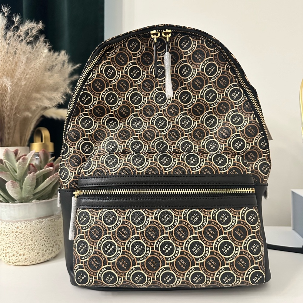 Marc Jacobs H302M12FA22 Signet Canvas Backpack